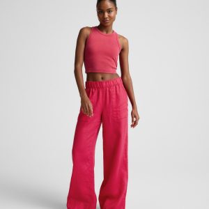 On Repeat Rib High Neck Cropped Tank