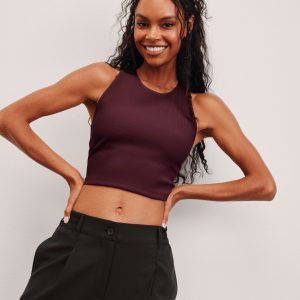 Refocus Ribbed Cropped Tank