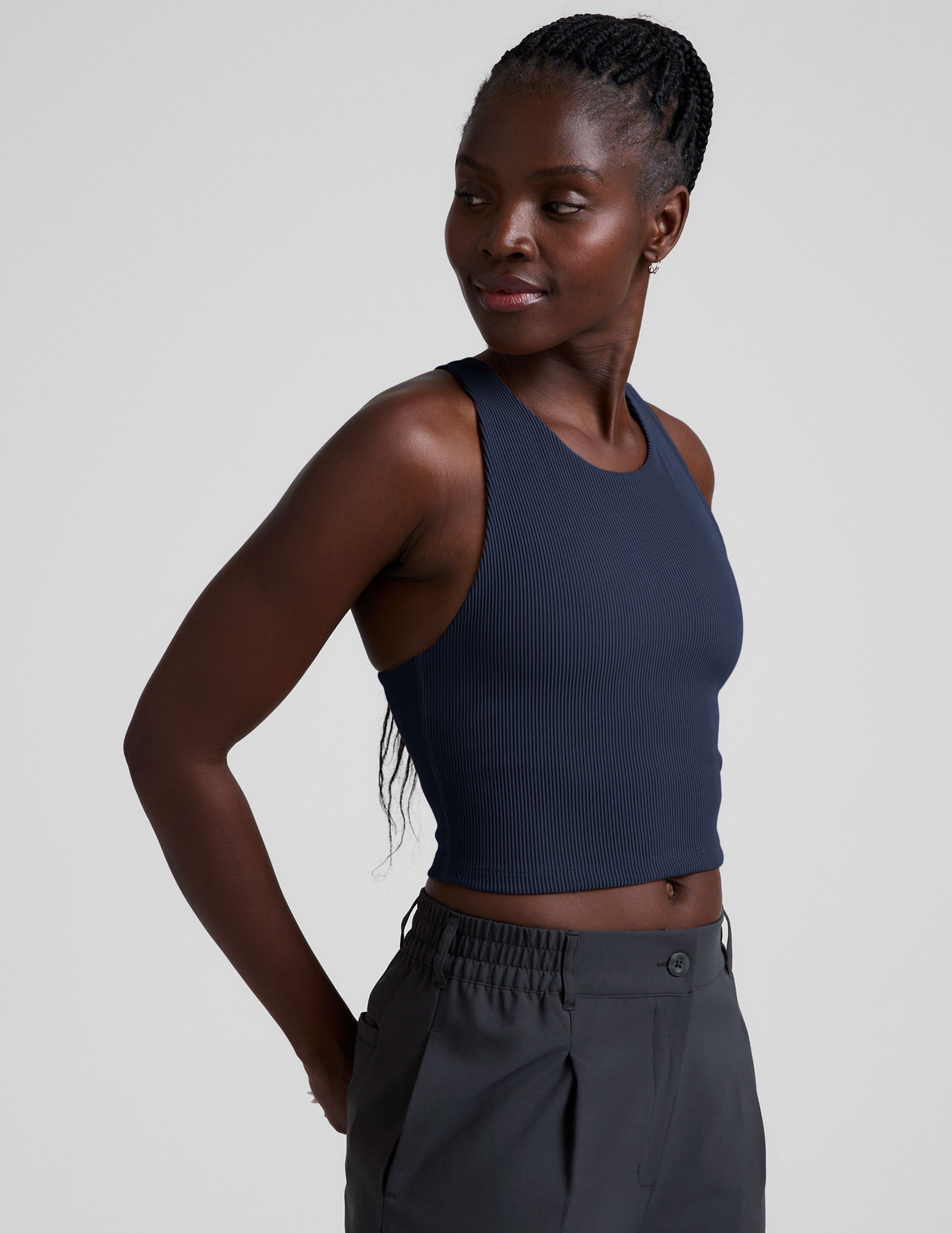 Refocus Ribbed Cropped Tank - Image 2