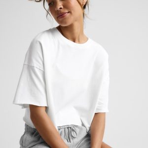 SoftKnit Better Than Ever Cropped Cotton Tee
