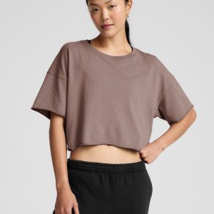 SoftKnit Better Than Ever Cropped Cotton Tee