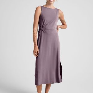 Rotation Side Twist Midi Dress