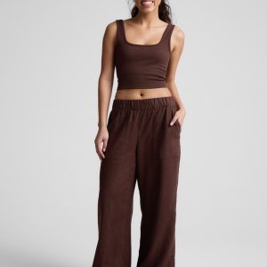 SoftWash Linen Easy Wide Leg Pant 31