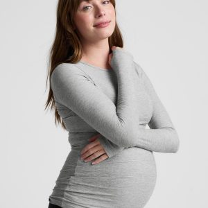 Featherweight Count On Me Maternity Crew Pullover