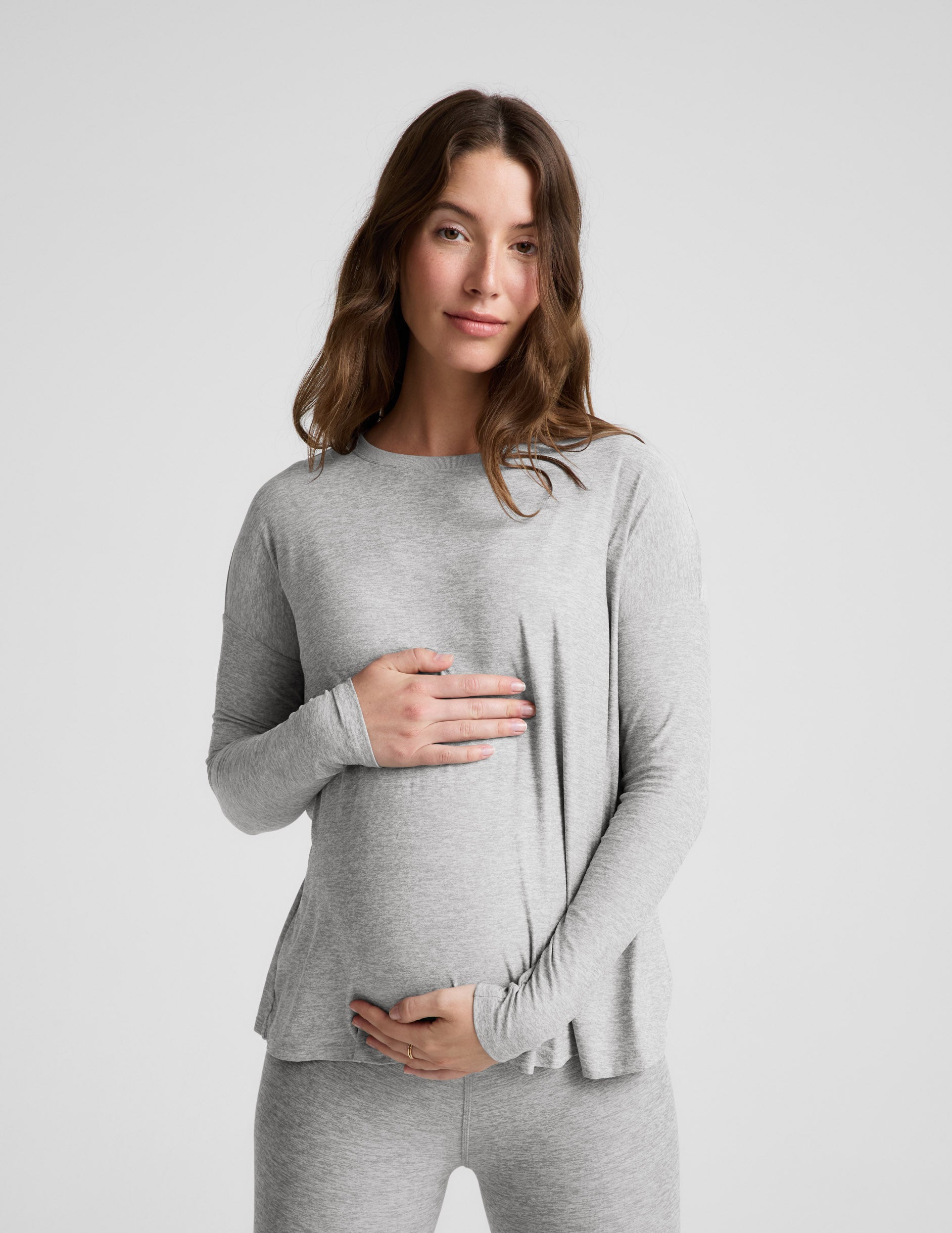 Featherweight Feels Like Home Long Sleeve Maternity Top - Image 2