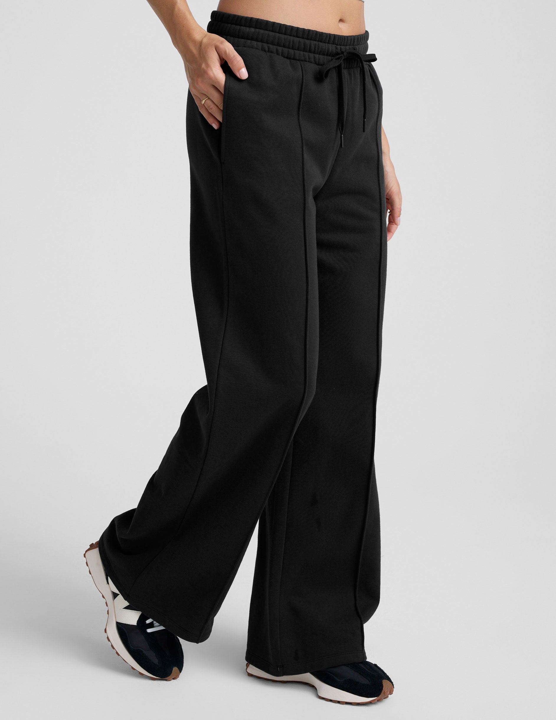LuxeFleece? Pintuck Wide Leg Pant - Image 3