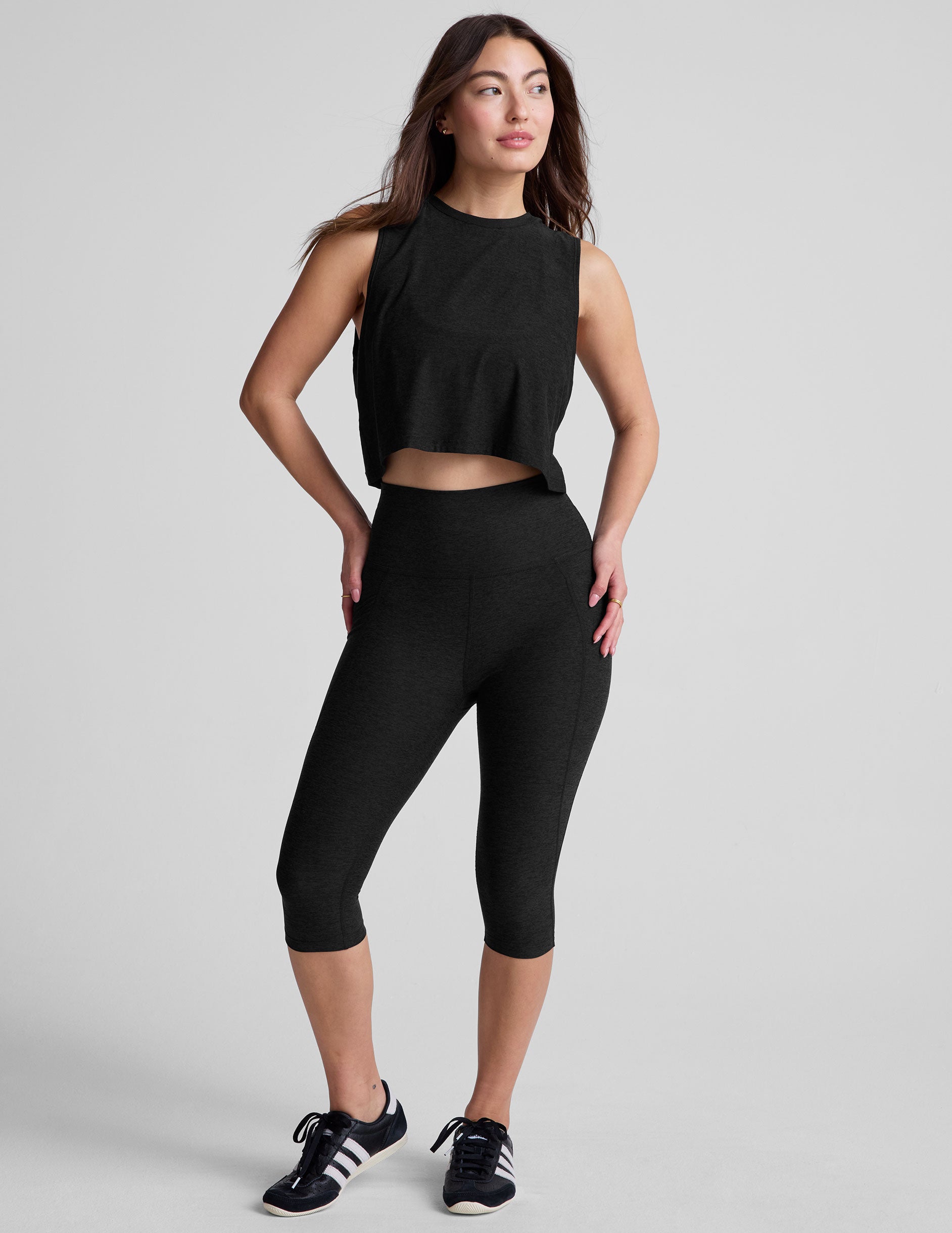 Spacedye? High Waisted Pocket Pedal Pusher Legging