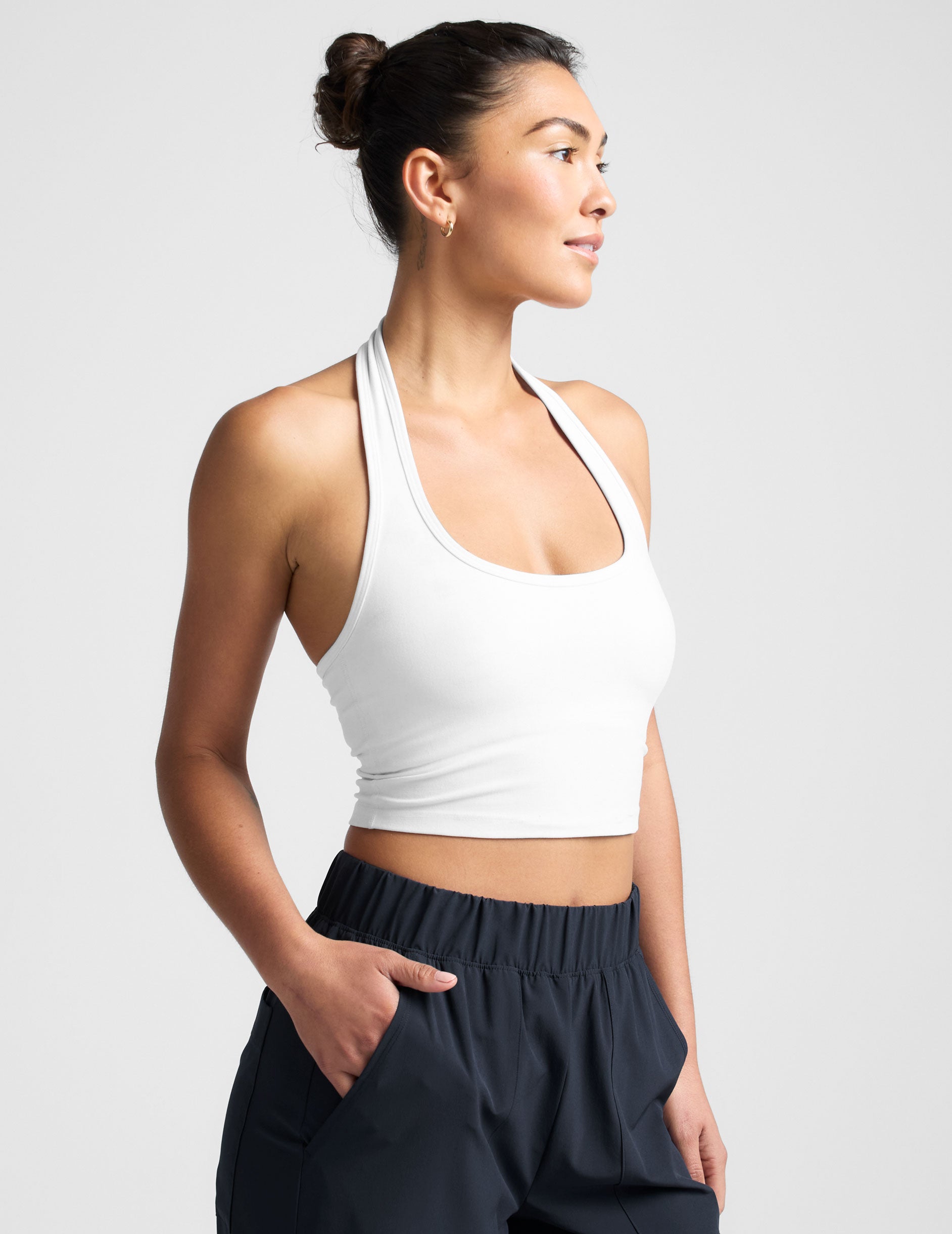 Spacedye? Well Rounded Cropped Halter Tank - Image 2
