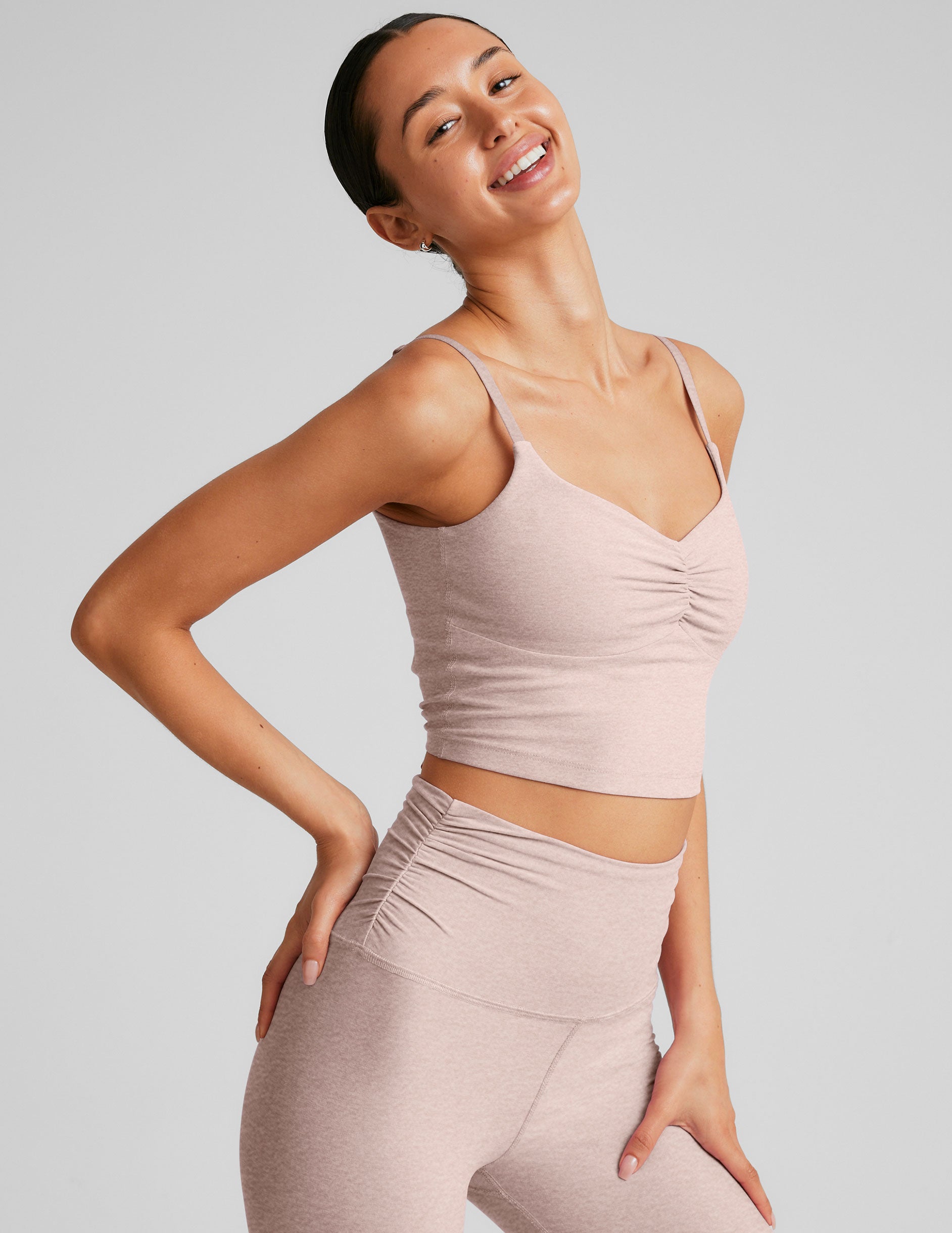 Spacedye? Raise The Barre Shirred Cropped Tank - Image 2