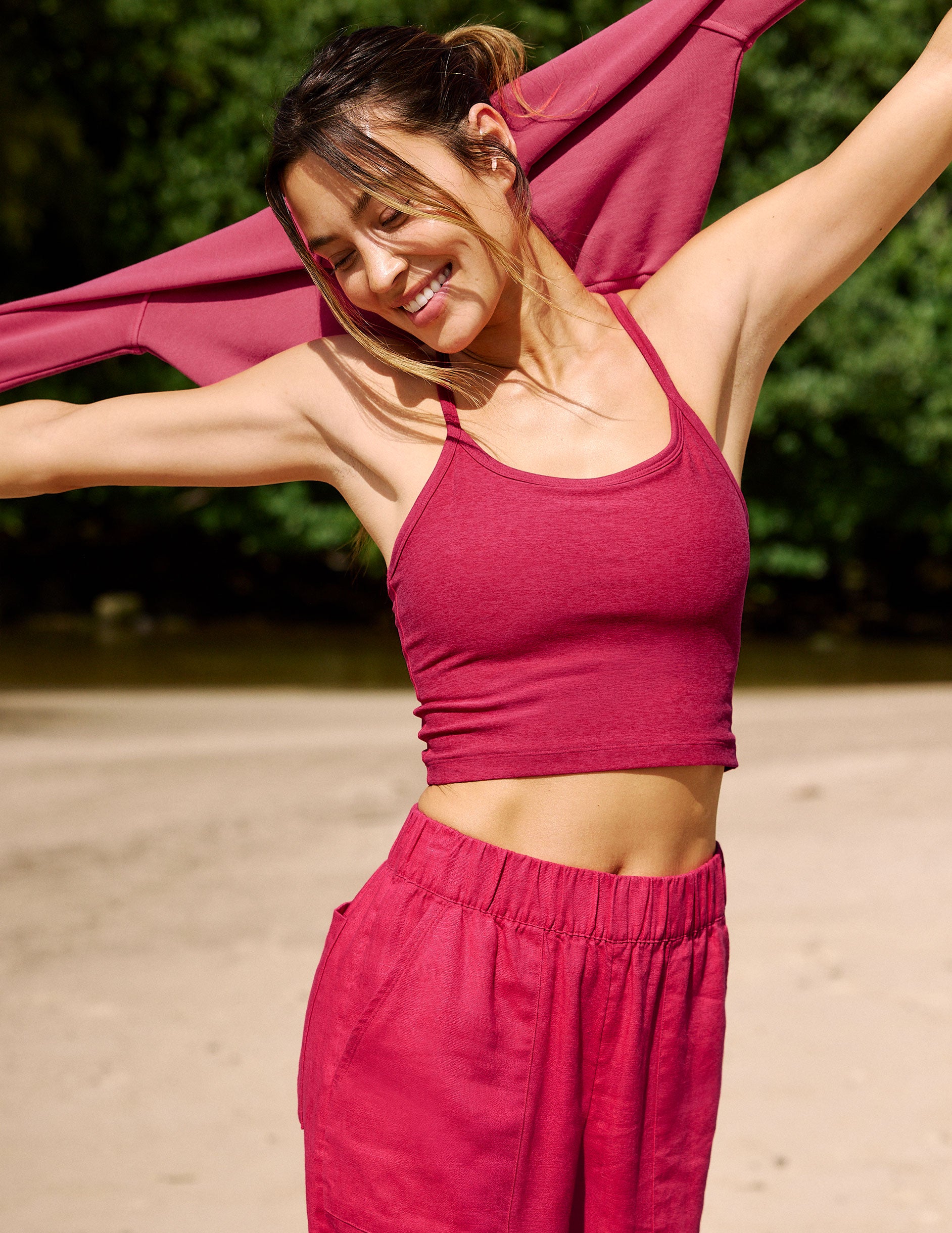 Spacedye? Slim Racerback Cropped Tank