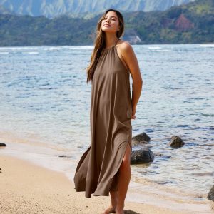Go With The Flow Halter Dress
